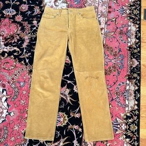 Polo by Ralph Lauren Camel Straight Leg Suede Pants